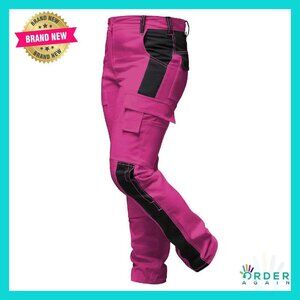 Stretch Work Pants with Knee Pad Pockets Functional Cargo Utility Chic